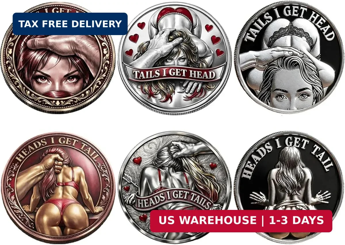 3PCS Heads I Get Tail Coin, Tails I Get Head Coin, Funny \