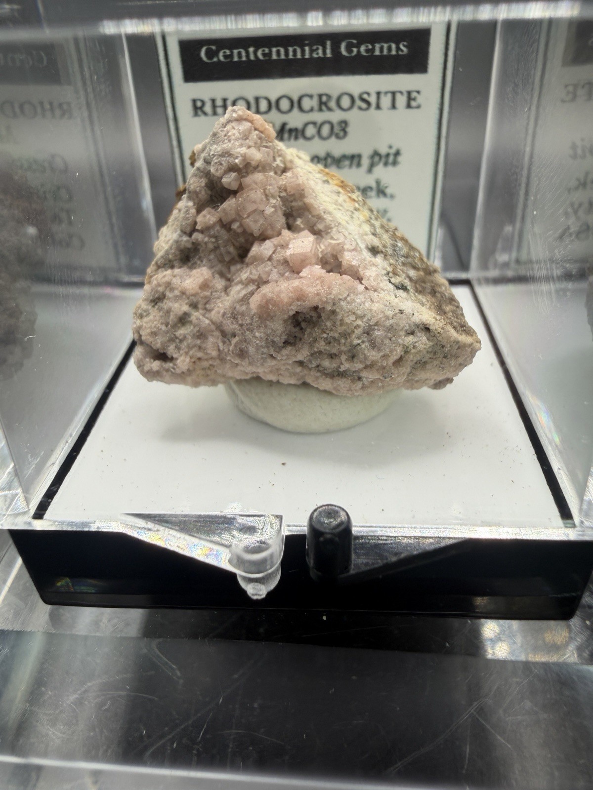 Centennial Gems Rhodochrosite (MnCO3) Crystal Specimen, Cripple Creek CO Centennial Gems Rhodochrosite (MnCO3) Crystal Specimen, Cripple Creek CO