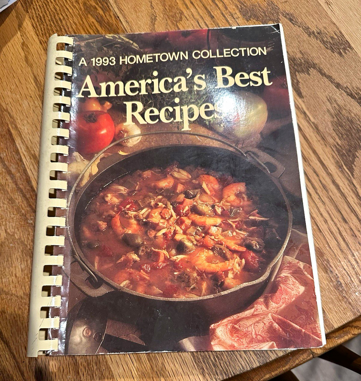 1993 Hometown Collection America\'s Best Recipes Spiral-Bound Cookbook