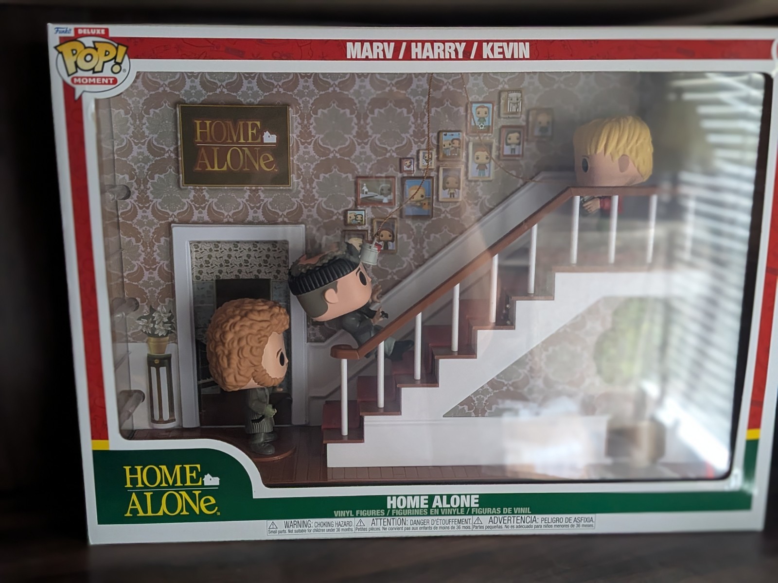 Deluxe Funko Pop Moment Home Alone Marv Harry Kevin #01 Exclusive 3 Figs Stair Deluxe Funko Pop Moment Home Alone Marv Harry Kevin #01 Exclusive 3 Figs Stair