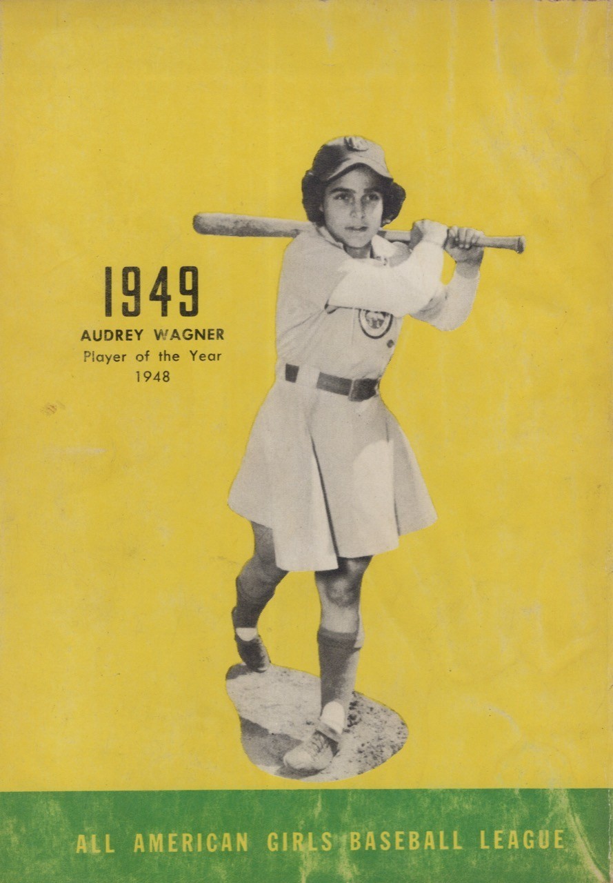 1948 All American Girls Womens Baseball League Audrey Wagner AAGPBL Poster Page 1948 All American Girls Womens Baseball League Audrey Wagner AAGPBL Poster Page
