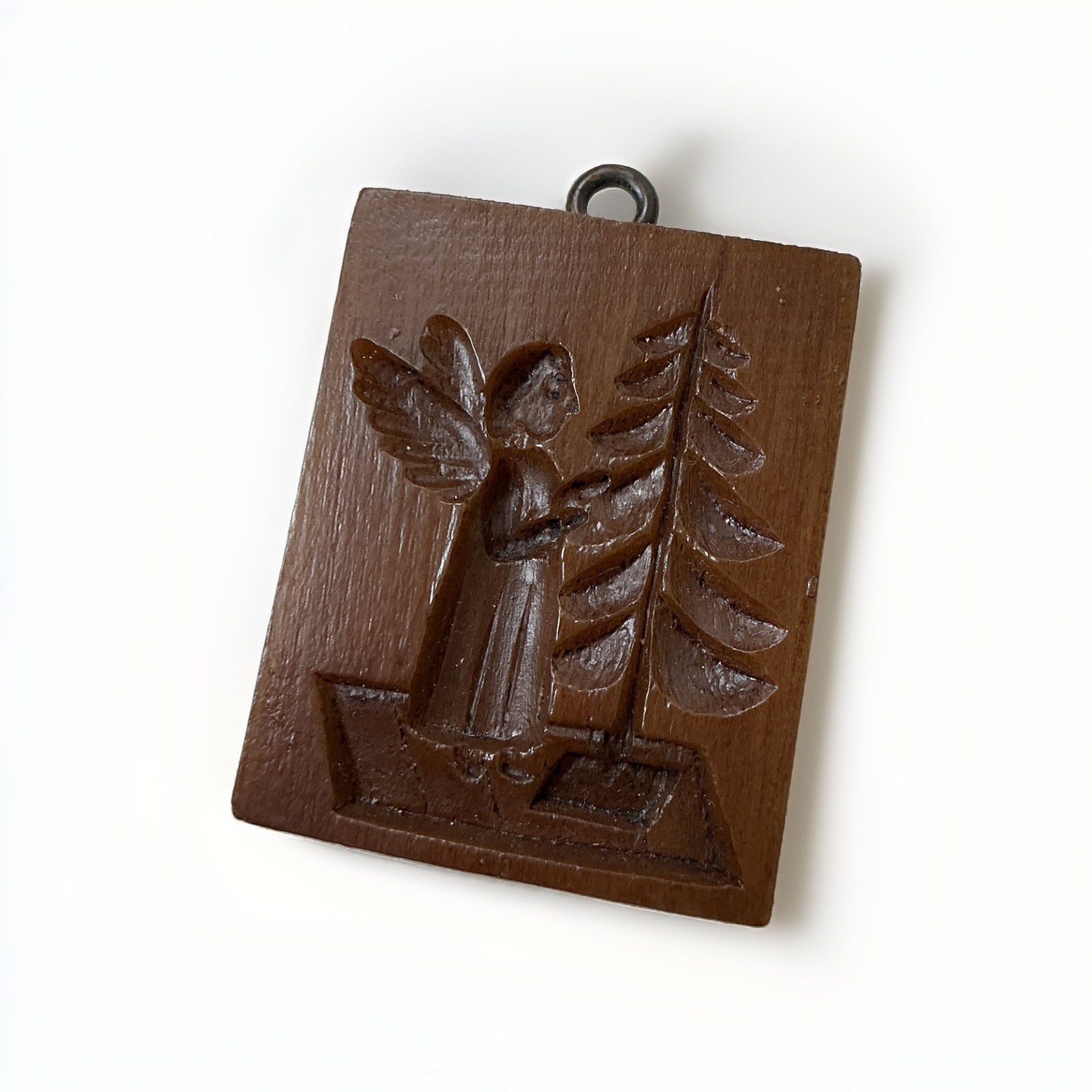 Springerle Speculaas Gingerbread Marzipan Cookie Stamp Mold Angel w Tree Springerle Speculaas Gingerbread Marzipan Cookie Stamp Mold Angel w Tree