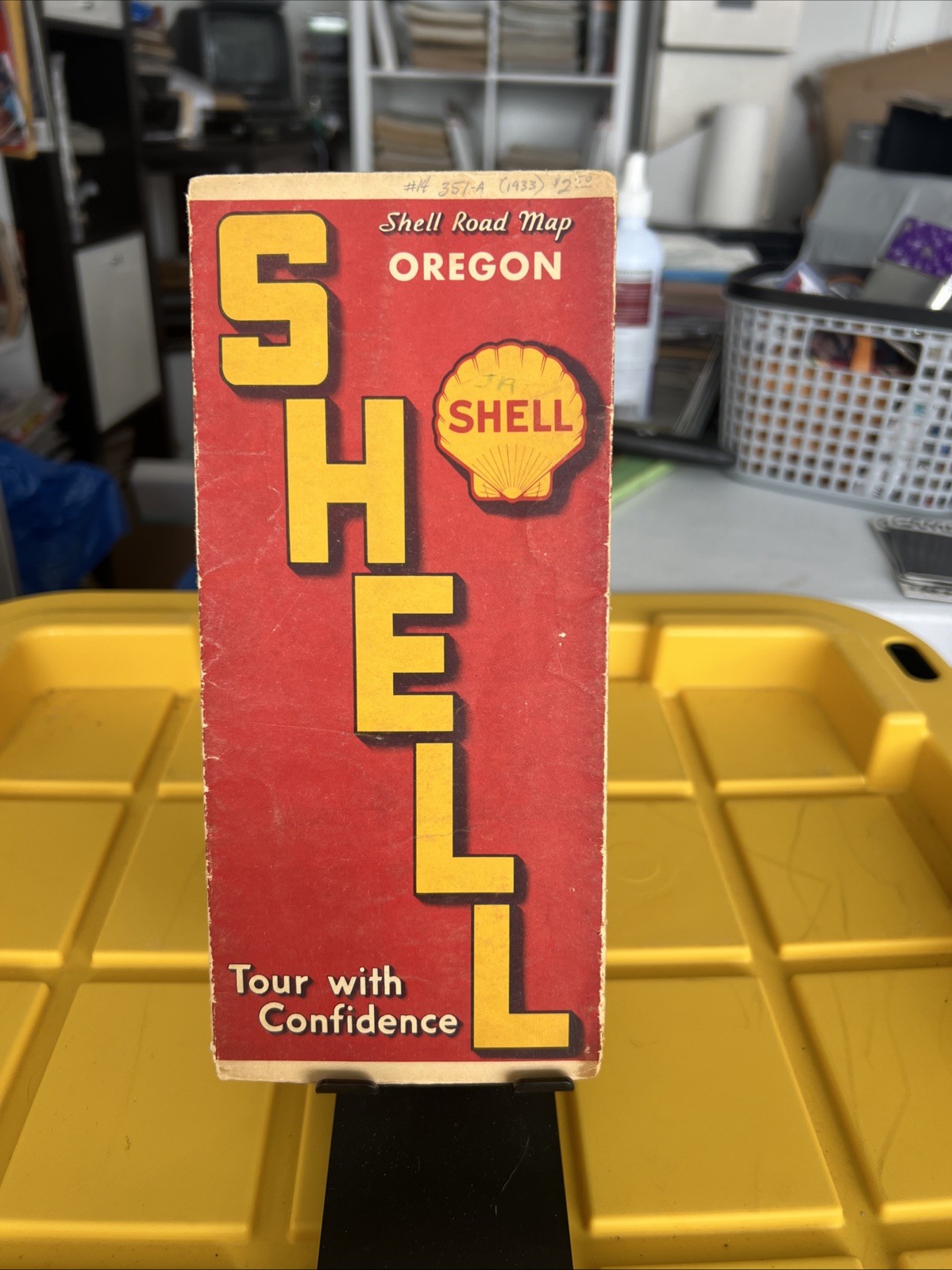 Vintage 1933 Shell Road Map - Oregon Complete
