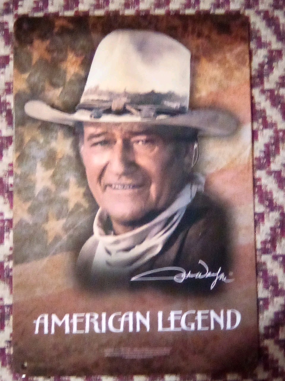 John Wayne Metal Sign An American Legend Metal Wall Decor 8\ John Wayne Metal Sign An American Legend Metal Wall Decor 8\