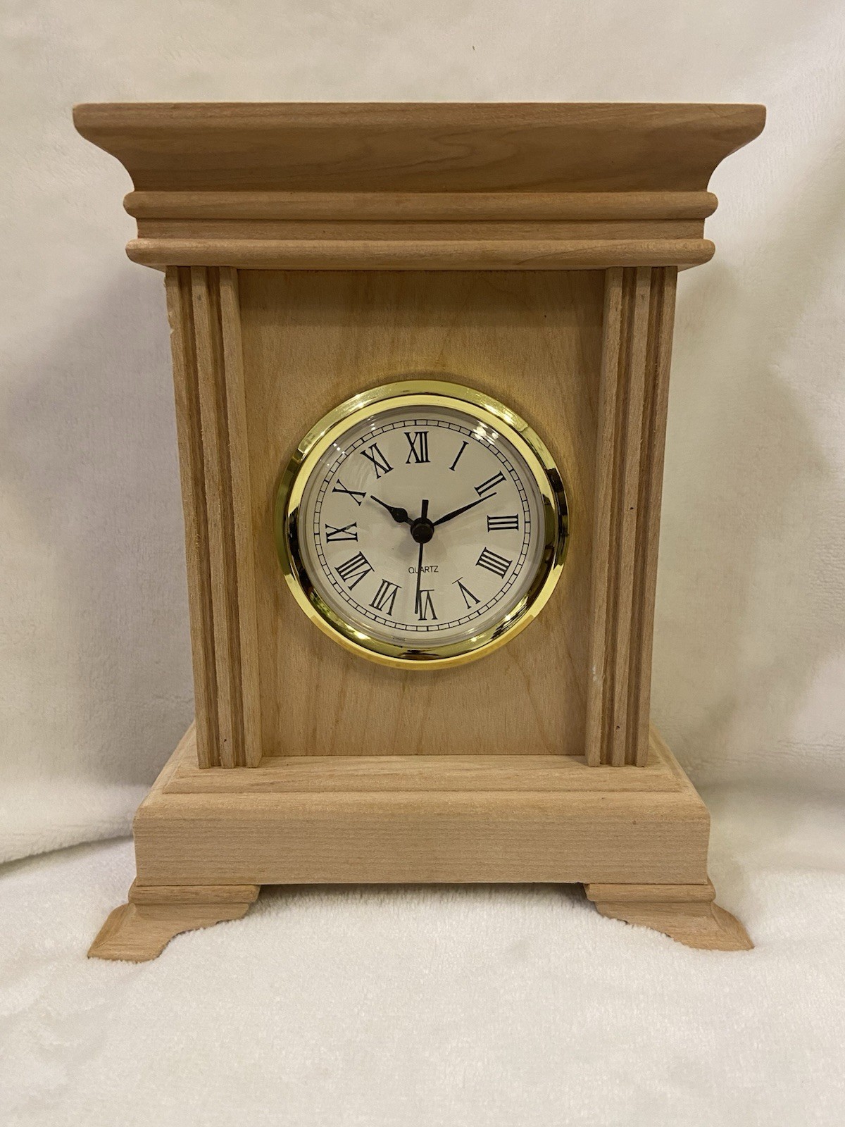 Handcrafted Wooden Mantel Clock 6x8