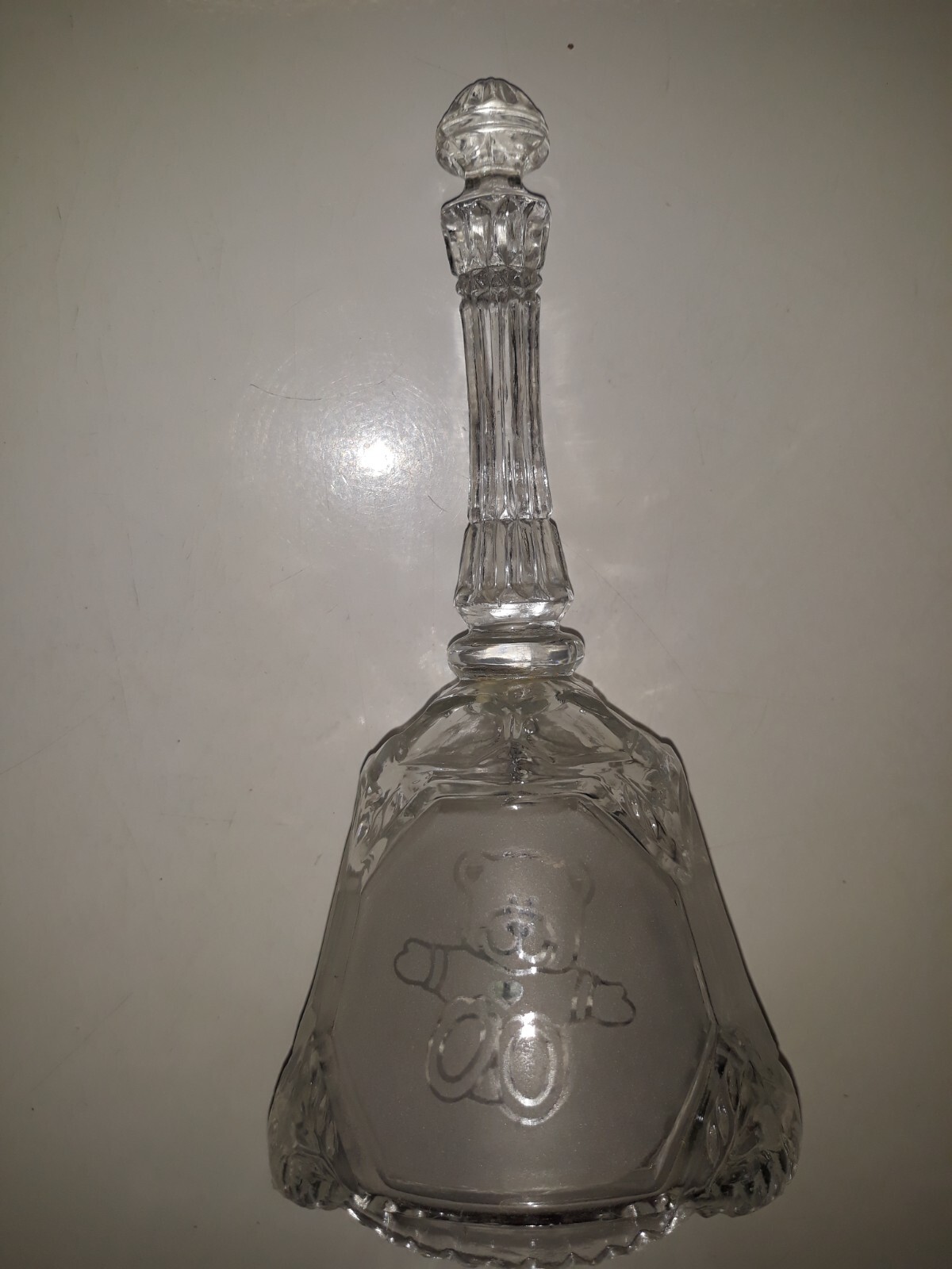 Teddy Bear Crystal Bell Etched 8 Teddy Bear Crystal Bell Etched 8