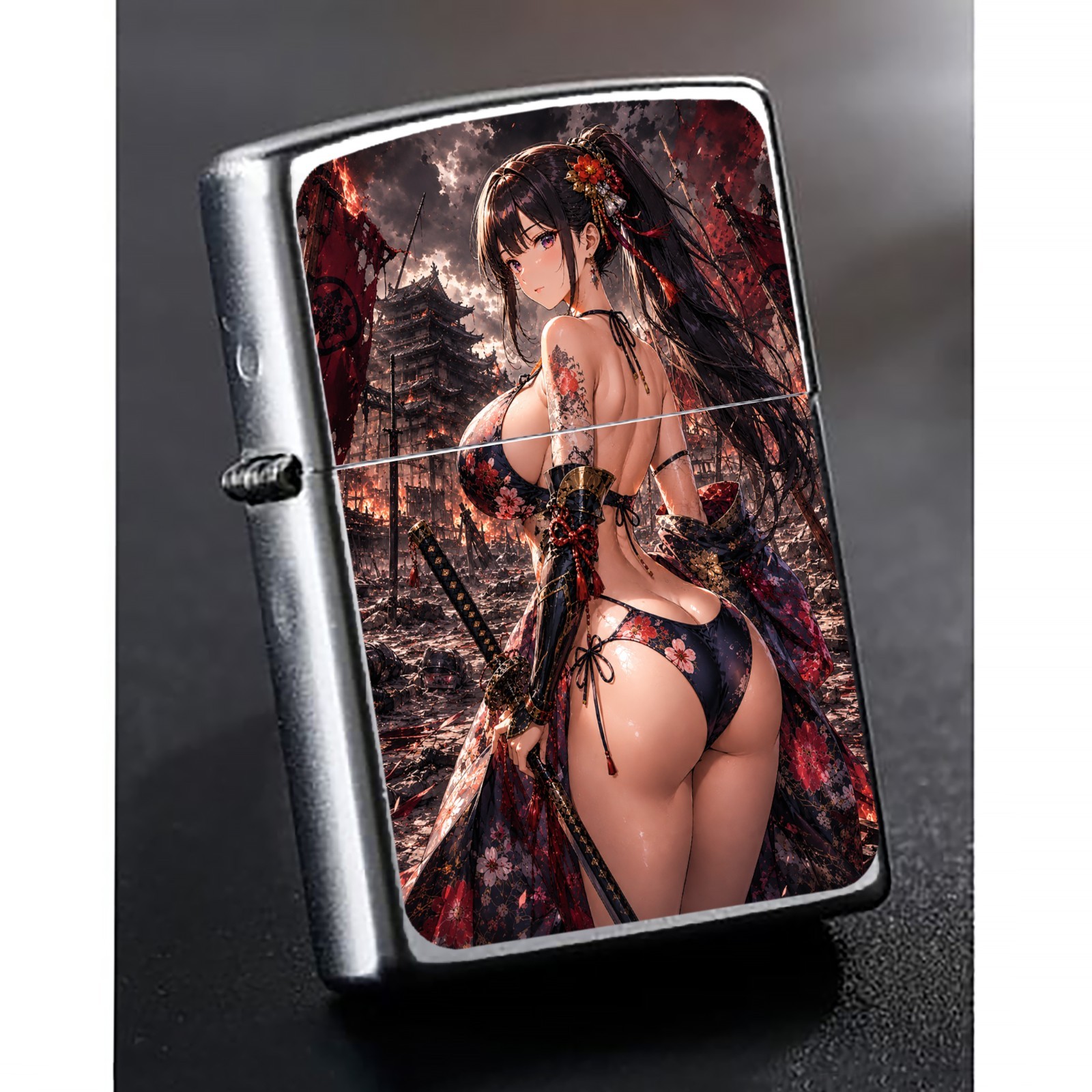 ZIPPO Japan Anime Warrior Girl Lighter: Apocalypse fine art design