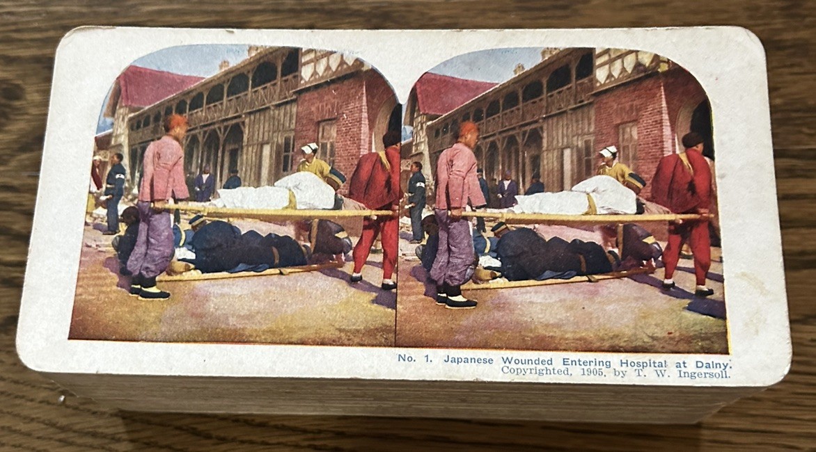 1905 SIEGE OF PORT ARTHUR  Russo-Japanese Set of 99 StereoviewCards Missing #40