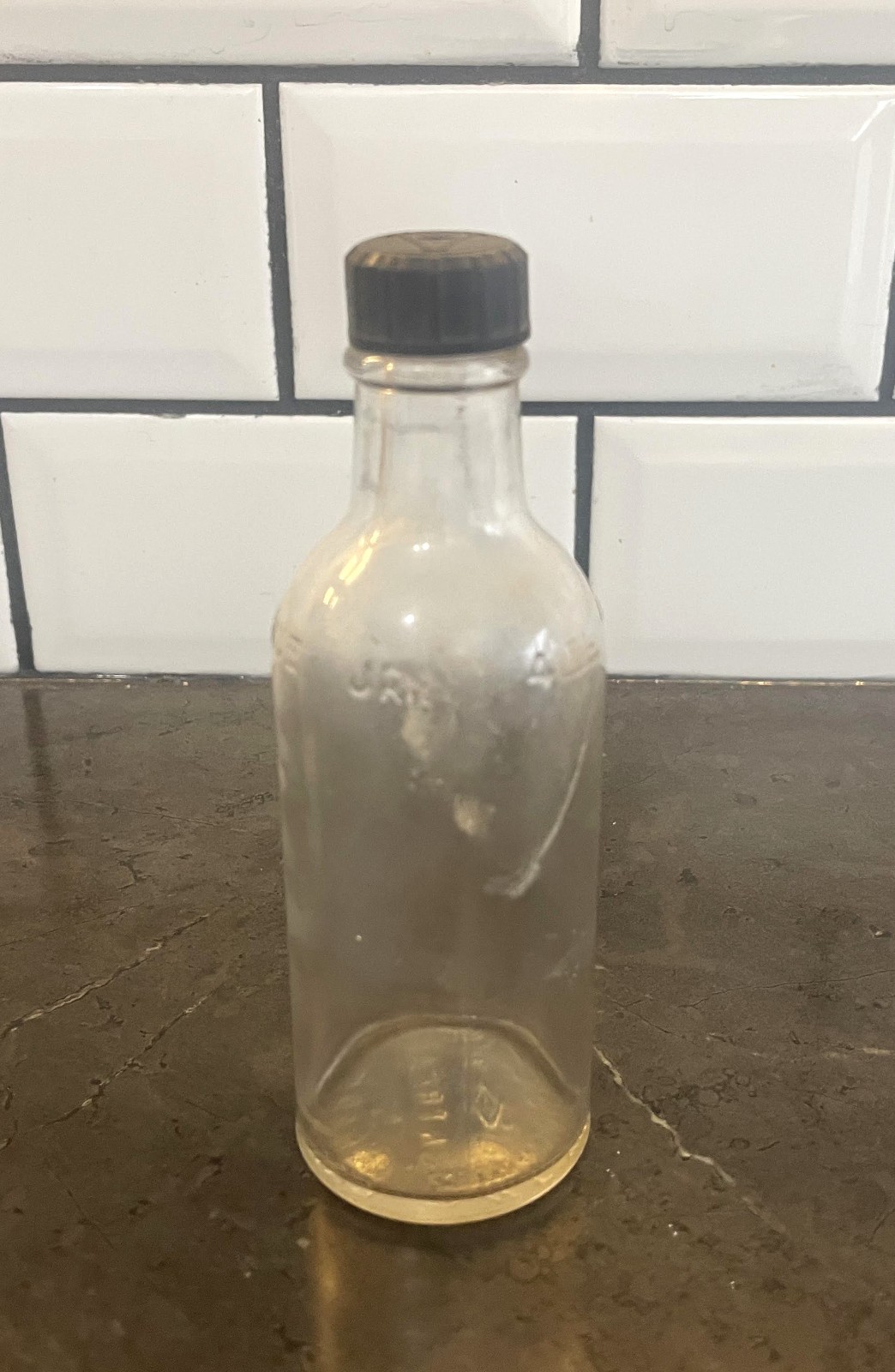 Vintage, Absorbine Jr, 4 oz, Glass Bottle, W.F. Young Inc, Embossed, Montreal Vintage, Absorbine Jr, 4 oz, Glass Bottle, W.F. Young Inc, Embossed, Montreal
