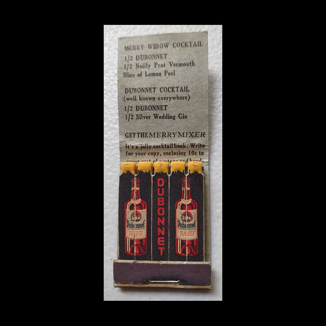 Feature Matchbook Full Book Schenley presents Dubonnet - Famous Aperitif