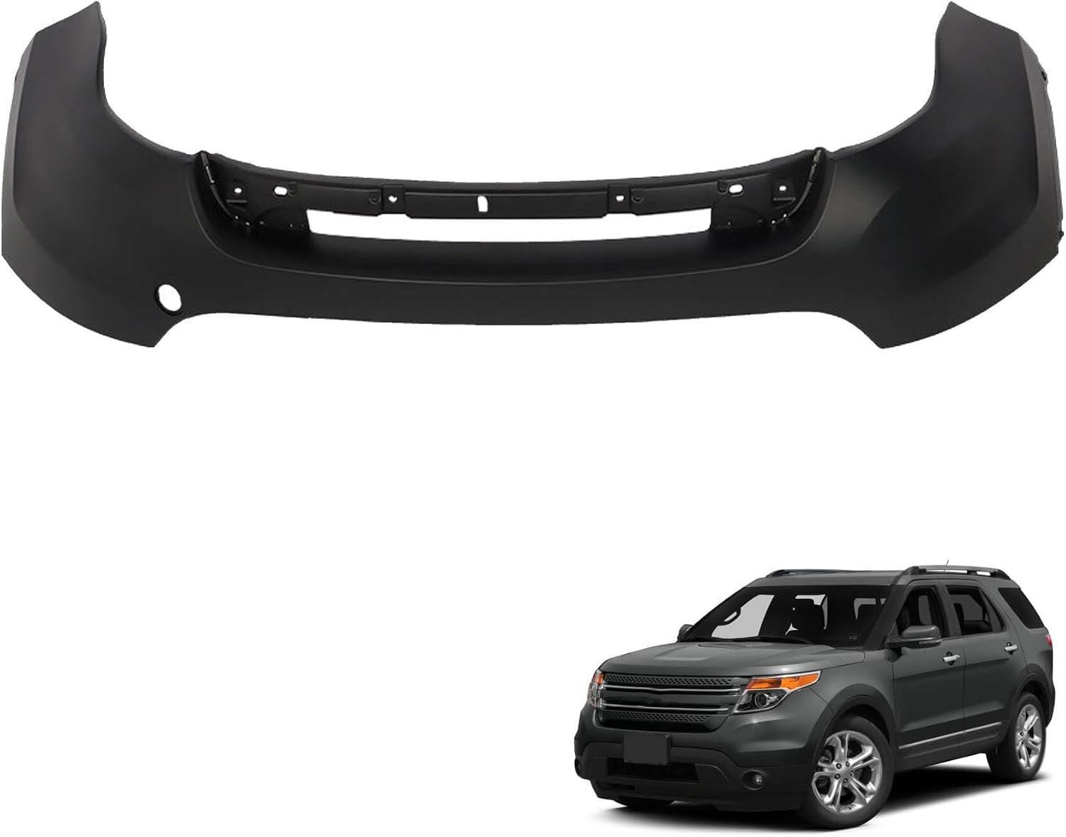 Primed Front Bumper Cover without Park Assist Holes Replacement for 2011 2012 20