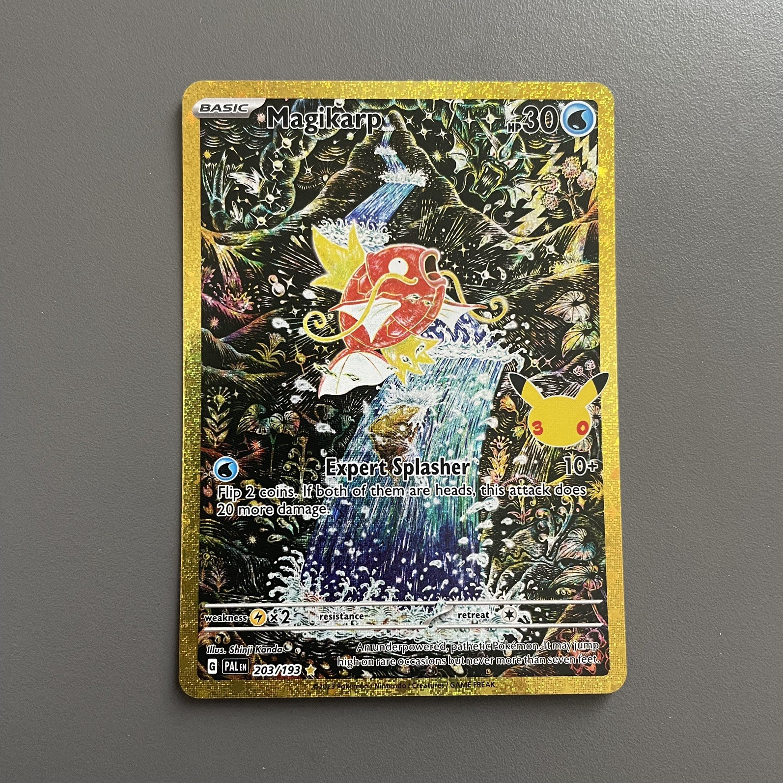 Pokémon TCG Magikarp 203/193 30th Anniversary Paldea Evolved