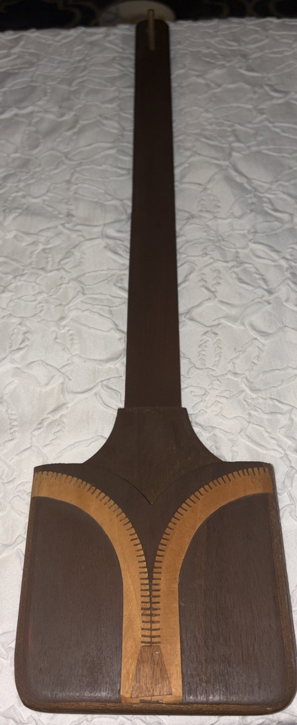 VNTG Wooden Fly Swatter Holder Hand Painted Zipper Themed “ Your Fly Is Down”