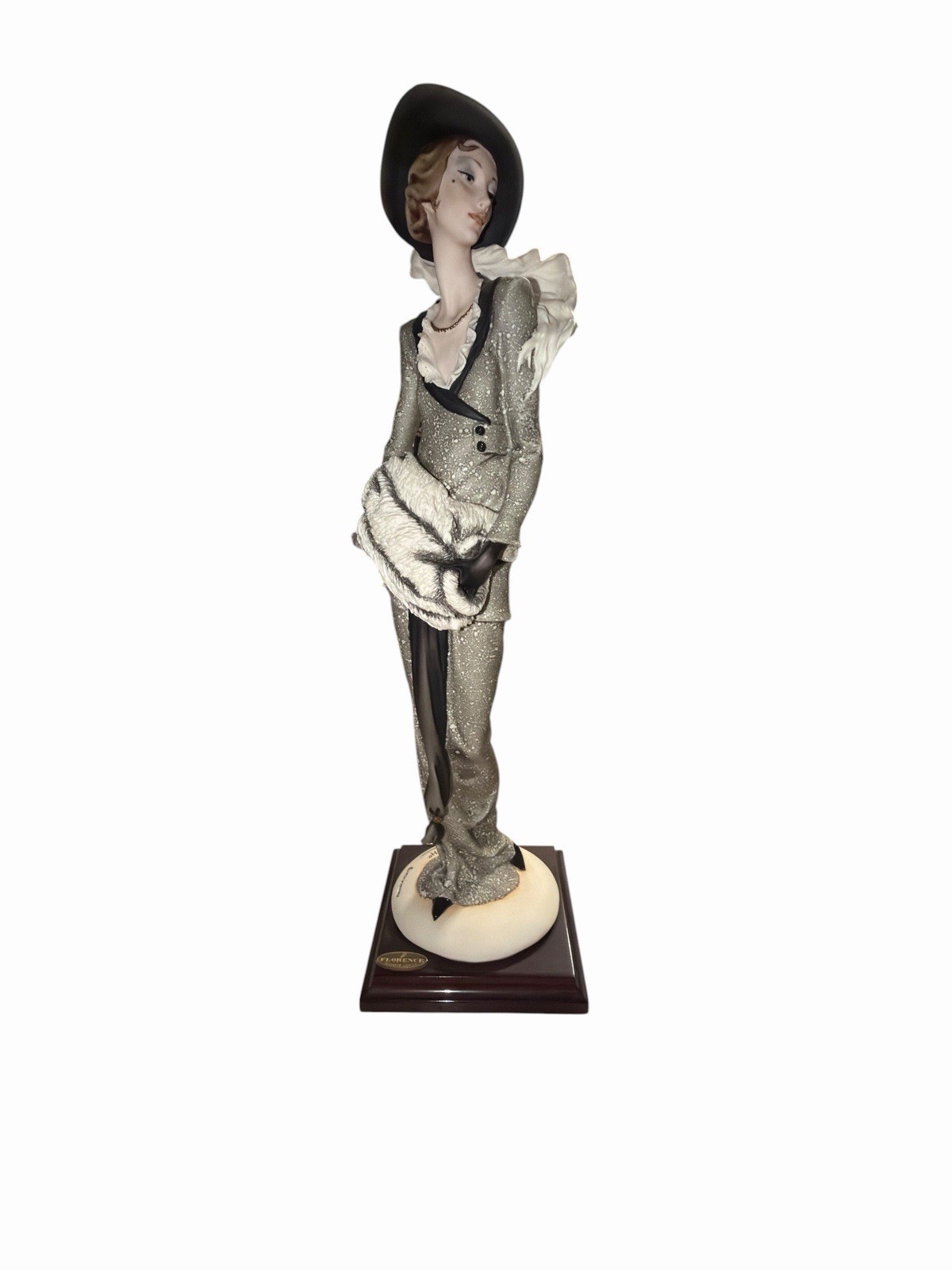 Vtg Florence Giuseppe Armani Lady With Muff My Fair Lady Limited Figurine 18”