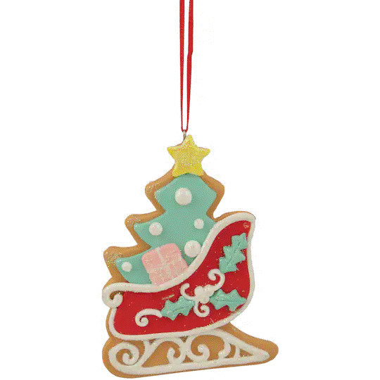 Ashland Brand Glittered Sleigh Cookie Christmas Ornament - SO SWEET