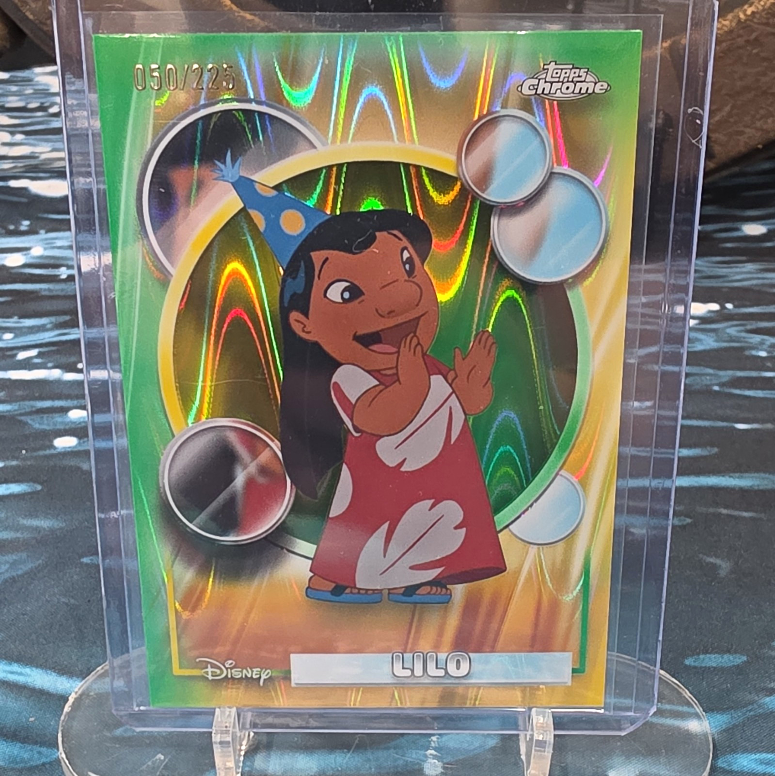 Topps 2026 Topps Chrome Disney 100 Lilo #149 Green 050/225 Serial Numbered