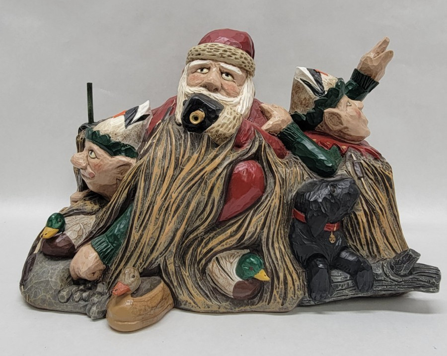 Loon Lake SANTA & ELVES IN DUCK BLIND Crow Springs Collection Figure 255/2900