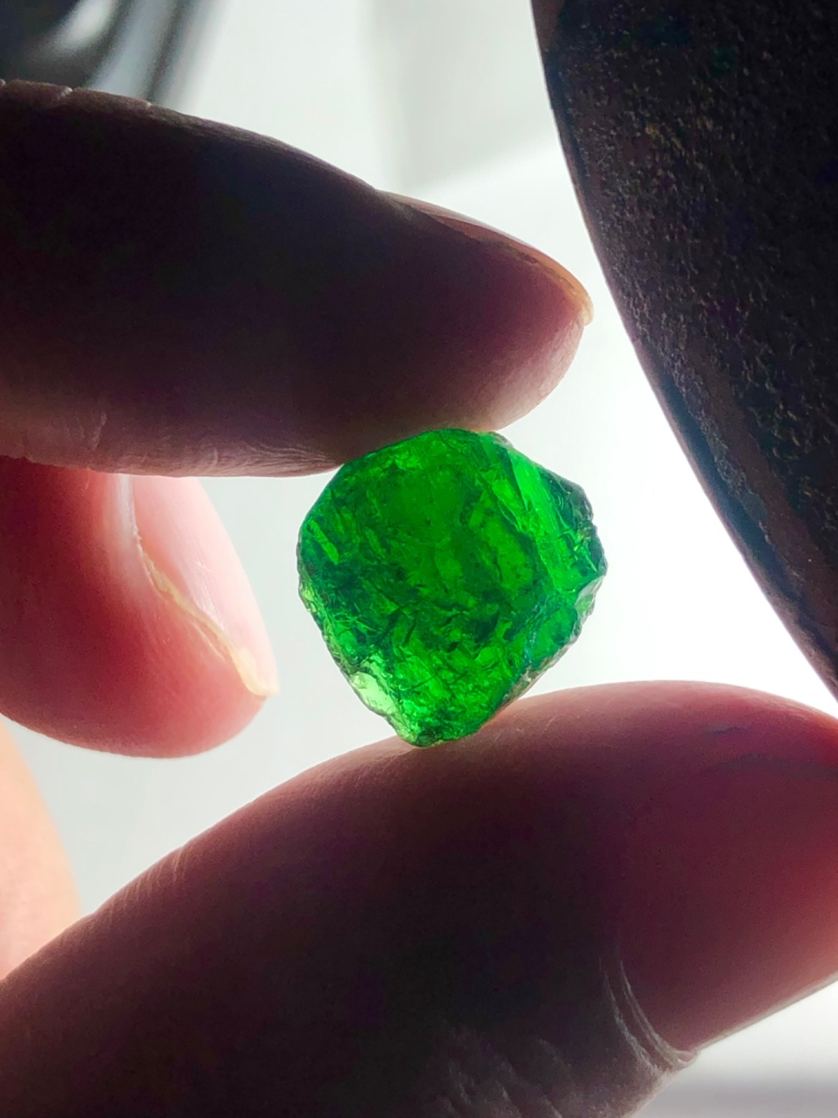 7.80Carat Mindblowing Rough Rare Tsavorite Green Garnet Facet Grade quality @Ken