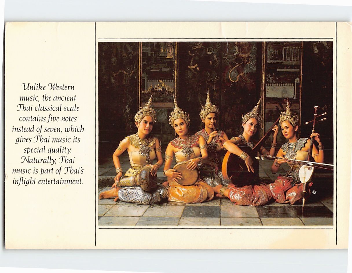 Postcard Thai Women with Musical Instruments
