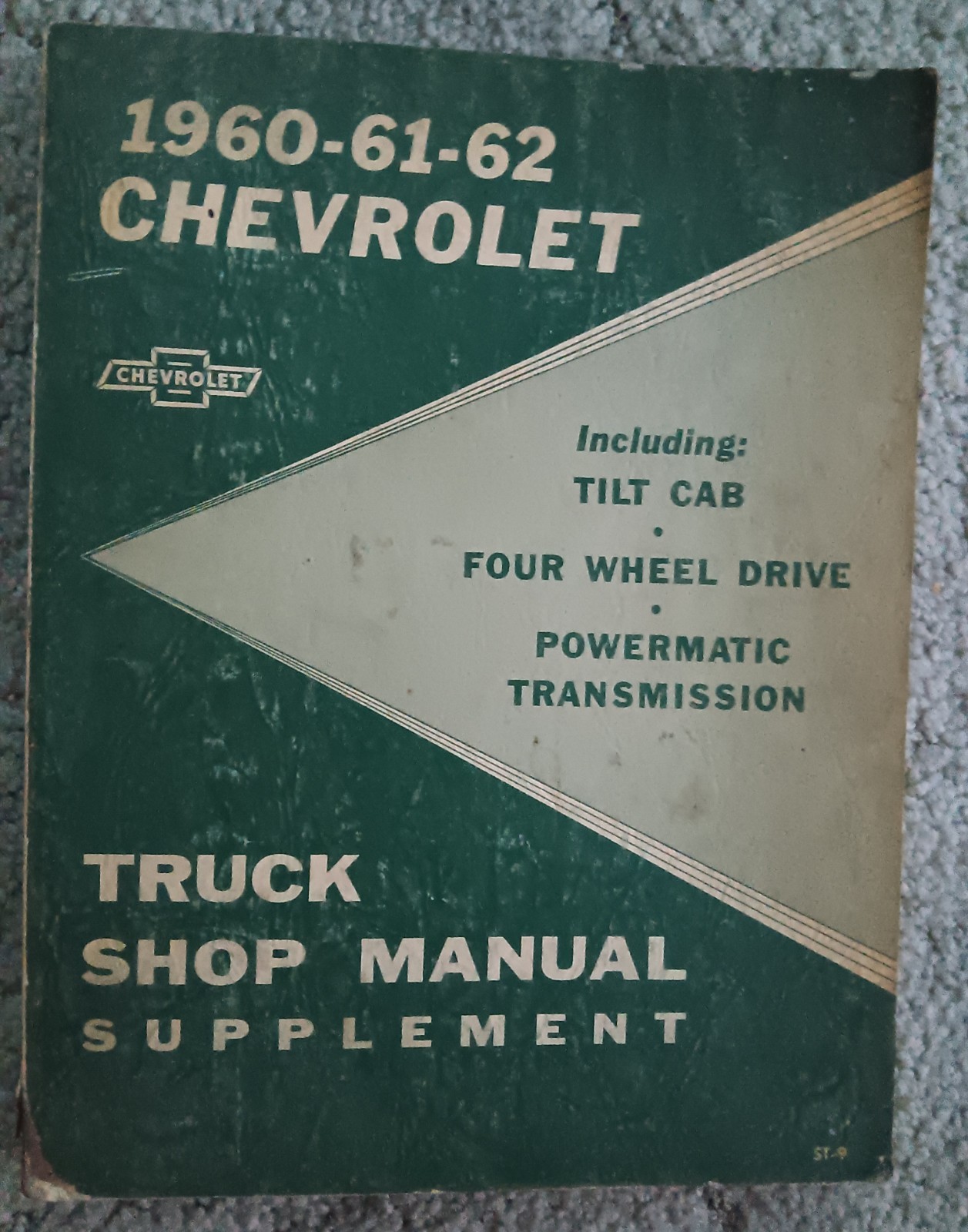 Vintage 1960-61-62 Chevrolet Chevy Truck Shop Manual Supplement ST-9 Book