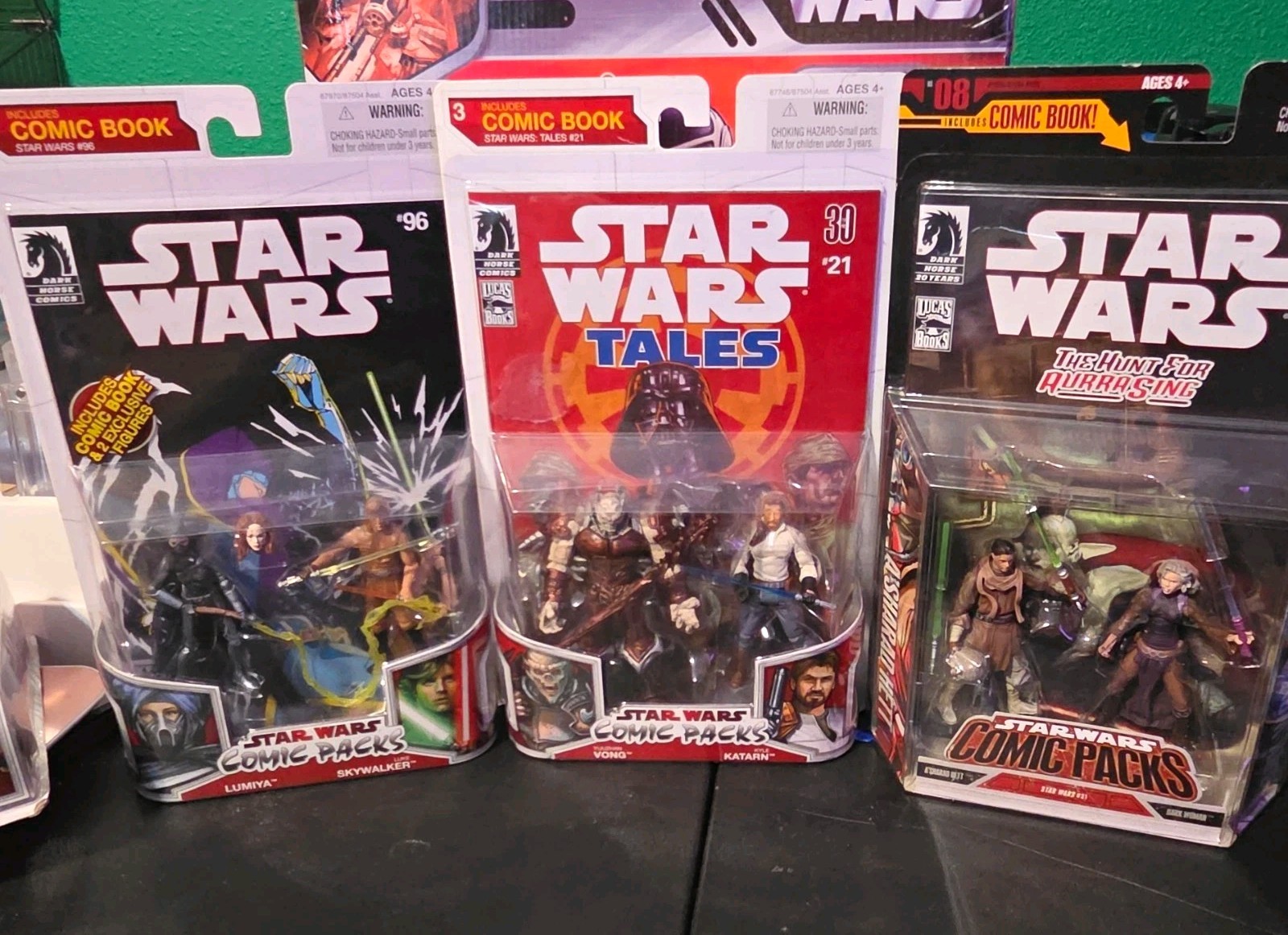Hasbro Star Wars Comic Packs Lot of 3 Figure Sets w/ Comics SEALED