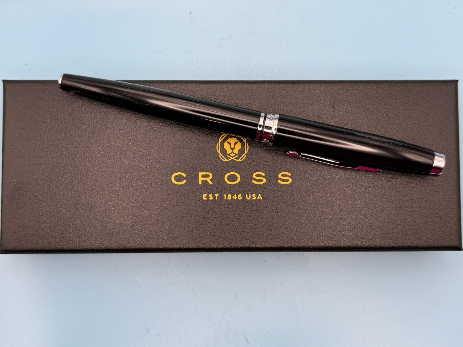 Cross Coventry Rolling Ball Pen Black Lacquer & Chrome NEW AT0665-6