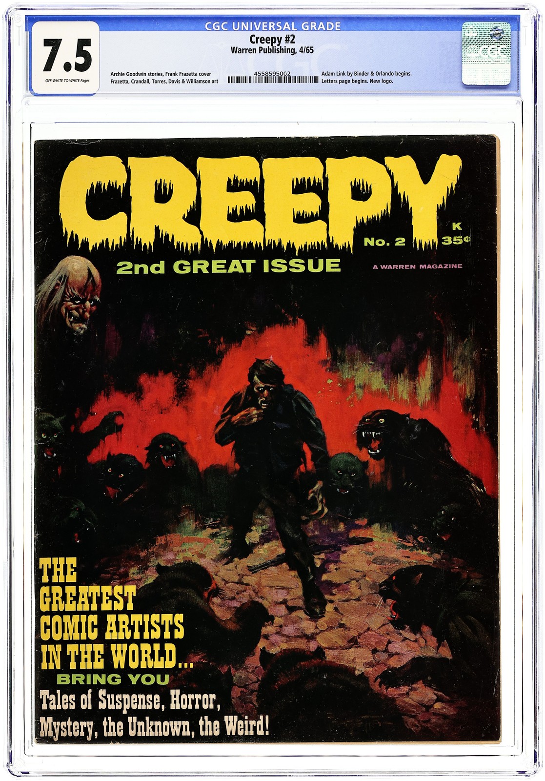 Creepy #2 CGC 7.5 1965 4558595002