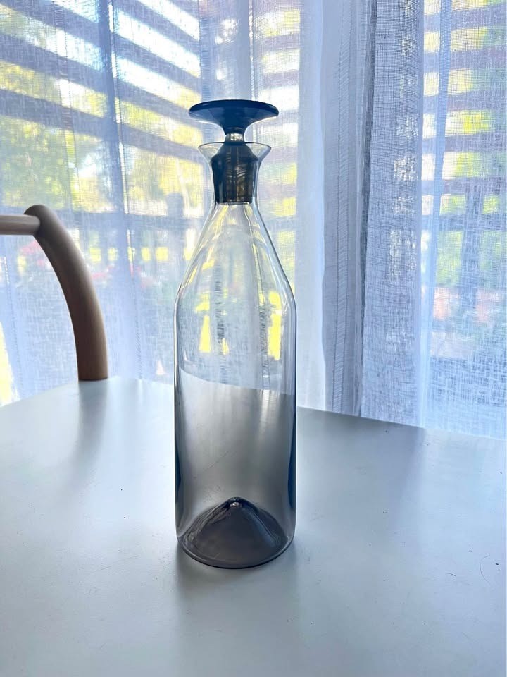 Vintage 1950s Mid Century Leerdam Glass Decanter Barware-Holland