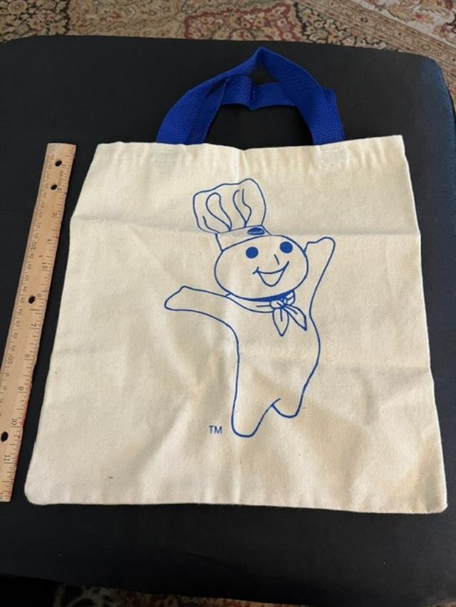 Vintage Pillsbury Doughboy 1990's Collectible Canvas Tote Bag New Vintage Pillsbury Doughboy 1990's Collectible Canvas Tote Bag New