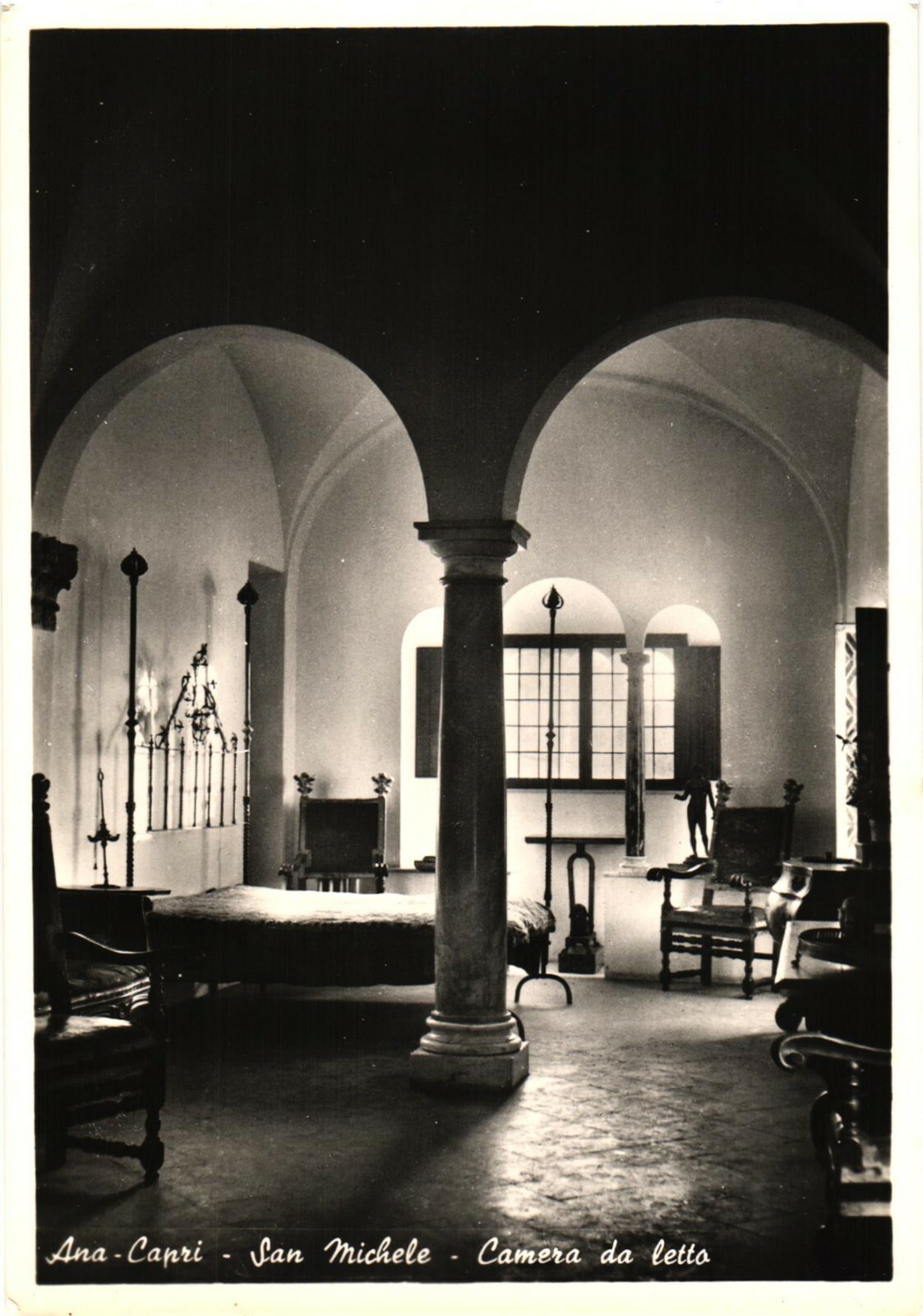 Anacapri Italy Villa San Michele Bedroom RPPC Real Photo Postcard Unused Anacapri Italy Villa San Michele Bedroom RPPC Real Photo Postcard Unused
