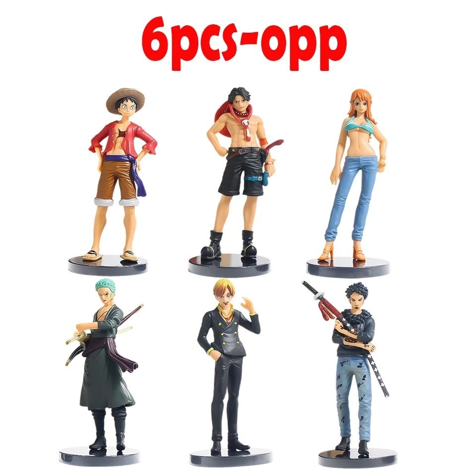 6PCS One Piece Anime Figures Luffy Ace Zoro Sanji PVC Model Statue Toy Gift 6PCS One Piece Anime Figures Luffy Ace Zoro Sanji PVC Model Statue Toy Gift