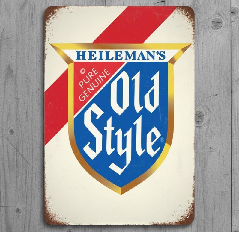 Heileman\'s Old Style Beer 8 x 12 Novelty Metal Sign Shrink-Wrapped New Heileman\'s Old Style Beer 8 x 12 Novelty Metal Sign Shrink-Wrapped New
