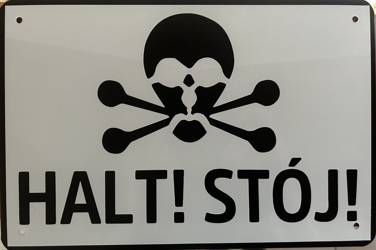 Stop Stoj Tin Sign Stop Polish Border 1st 2. world war Stop Stoj Tin Sign Stop Polish Border 1st 2. world war