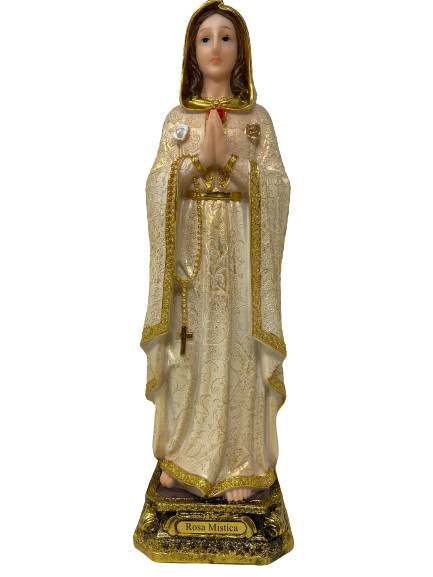 Rosa Mistica 16 Inch Resin Figurine Dorada Mystical Rose Religious Figurine
