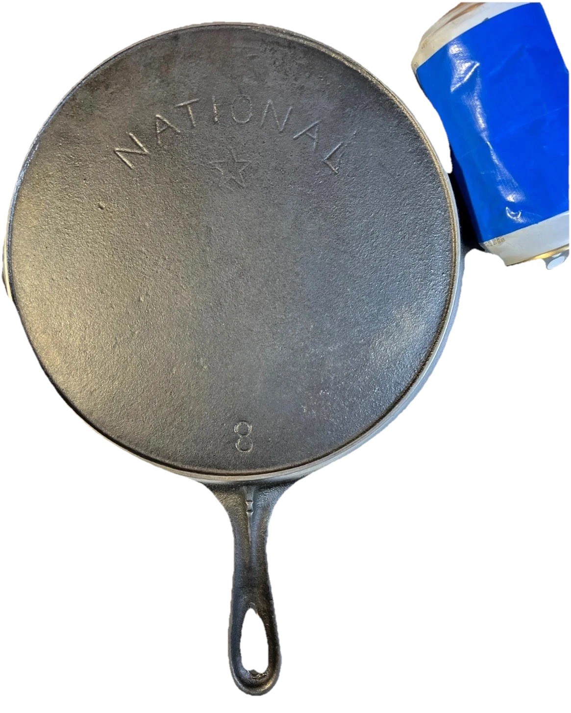 Antique Wagner National 8 Cast Iron Skillet Pan Star LIGHT Restored Seasoned