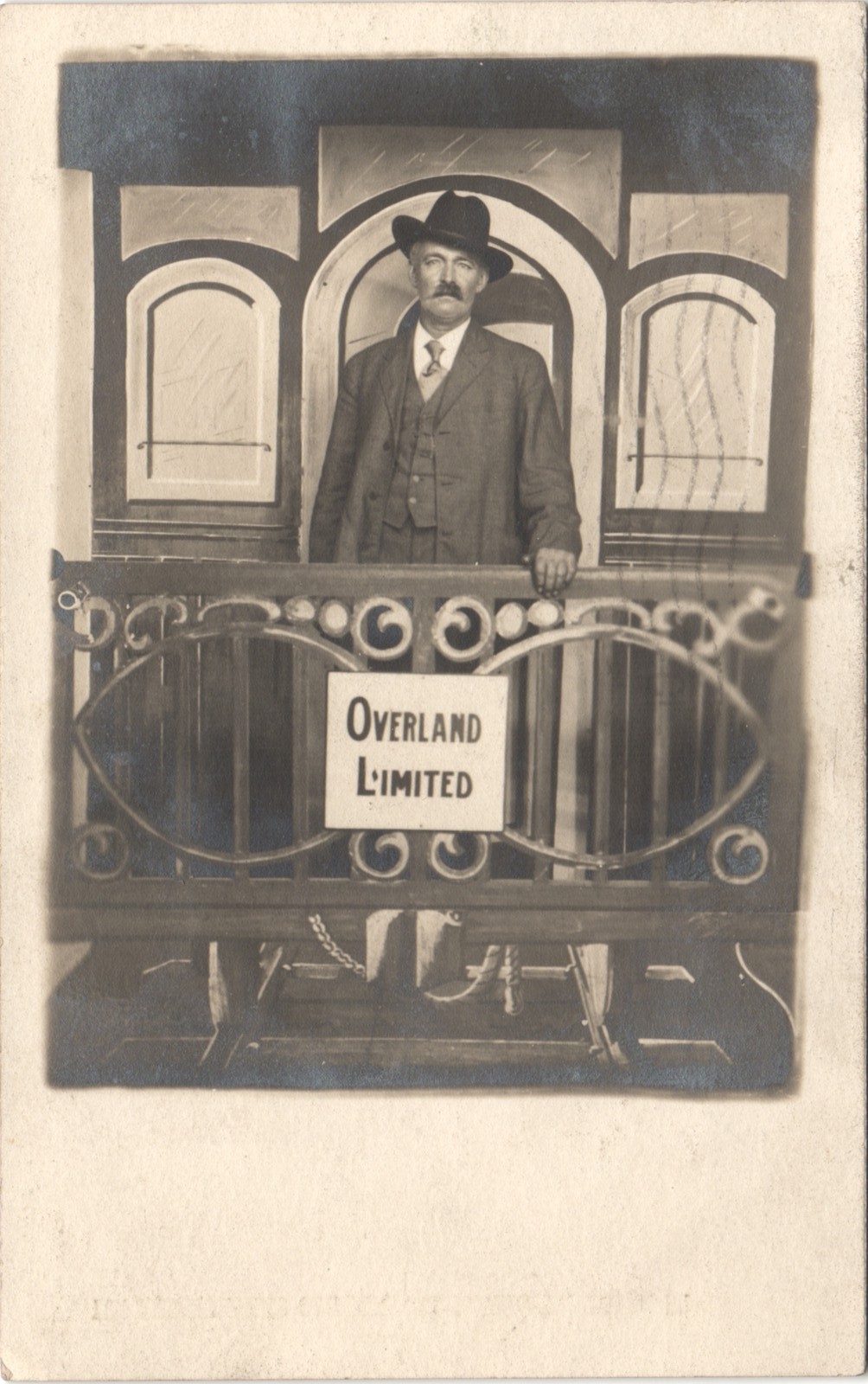 OVERLAND LIMITED PROP TRAIN chicago il c1910 postcard illinois real photo rppc