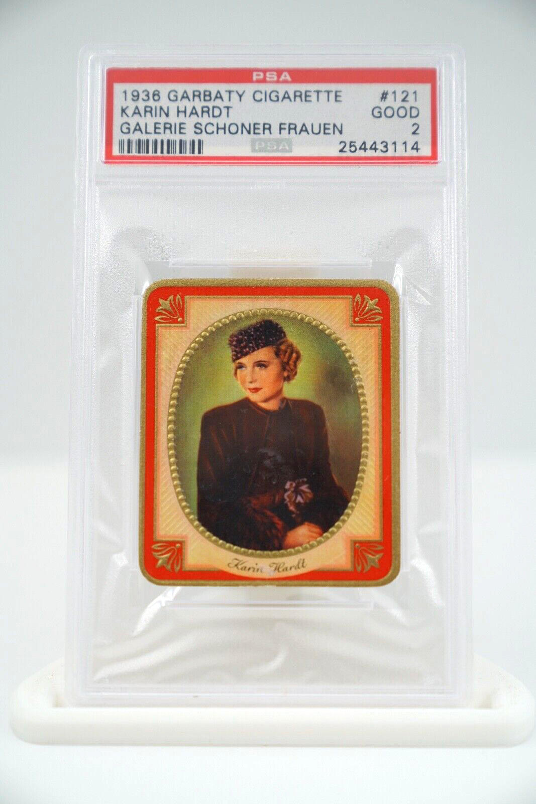 Vintage 1936 KARIN HARDT Garbaty Tobacco Card #121 PSA 2