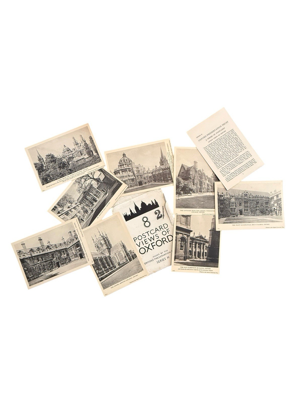 8 Postcard Views Of Oxford Series H Oxford Preservation Trust Unused VTG Rare 8 Postcard Views Of Oxford Series H Oxford Preservation Trust Unused VTG Rare