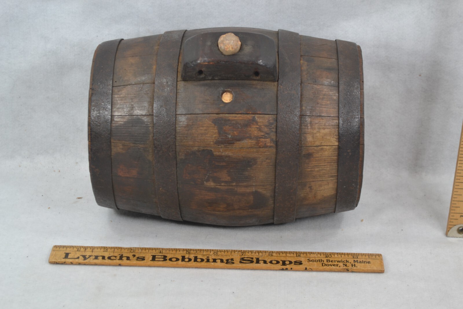 antique keg cask barrel wooden 10 in water rum whiskey  early 18th 19th original