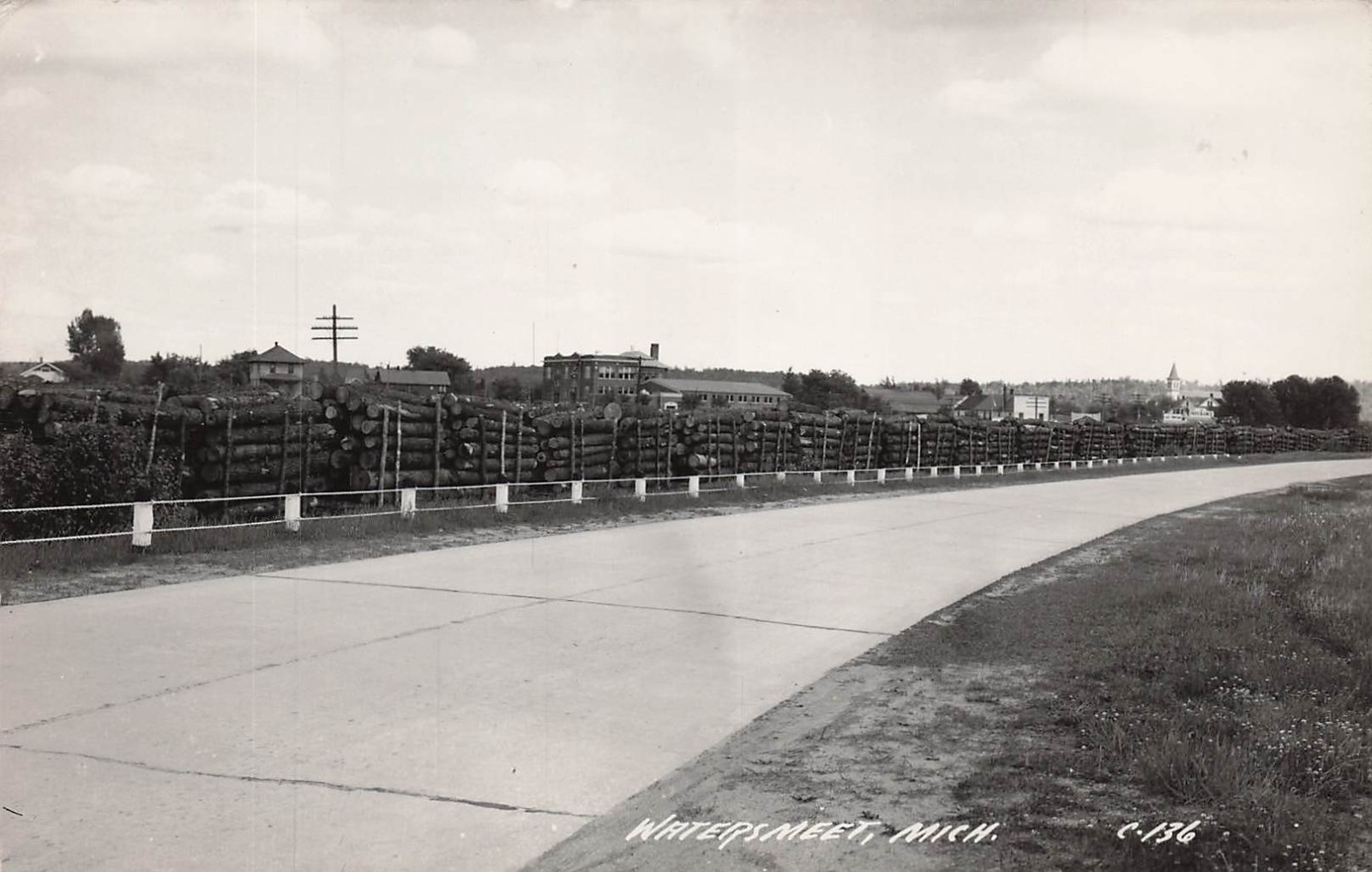 Watersmeet Michigan Lumber Yard Gogebic Cty Upper Peninsula Photo Postcard J21