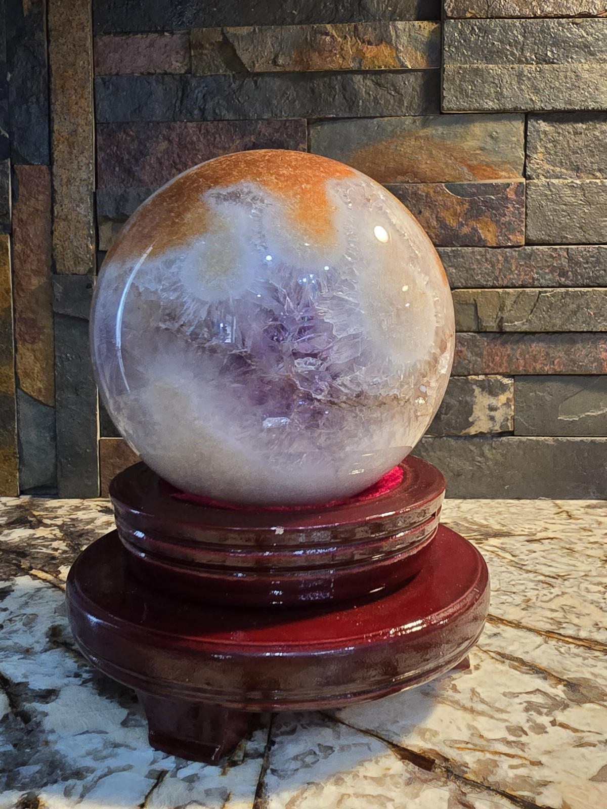 5.7 lbs Superb Quality Natural amethyst Crystal Sphere Reiki Healing