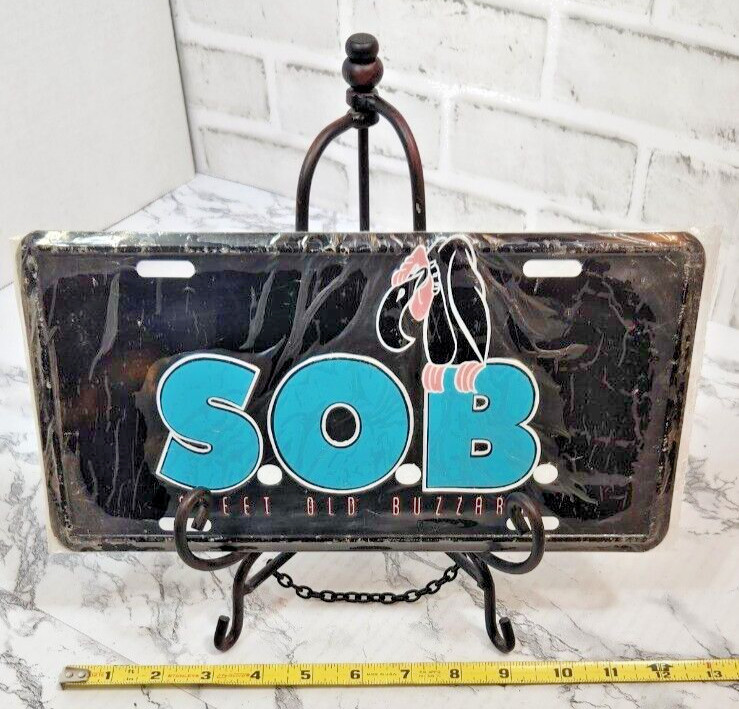 Old Man Funny License Plate SOB Sweet Old Buzzard Grandpa Gag Gift Baby Boomer