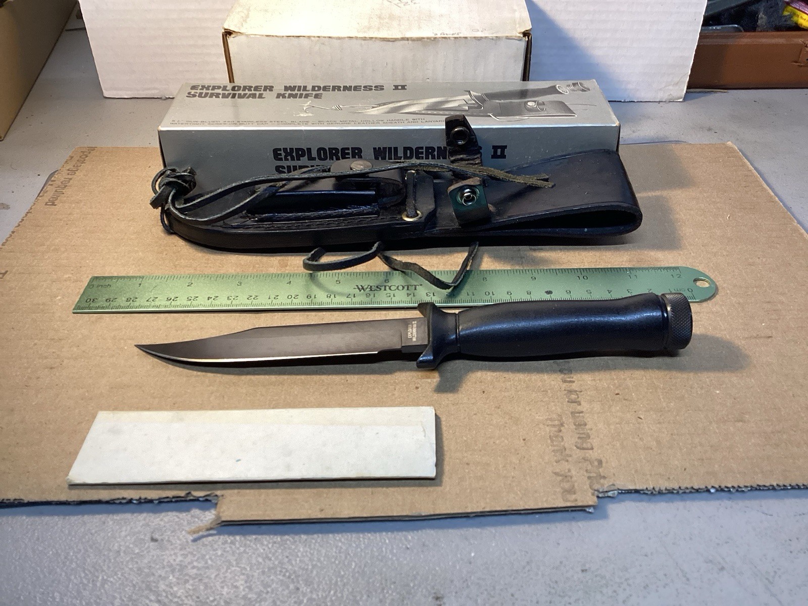 Vintage Explorer Gutmann Japan Rare Wilderness II Survival Knife NOS IN BOX Vintage Explorer Gutmann Japan Rare Wilderness II Survival Knife NOS IN BOX