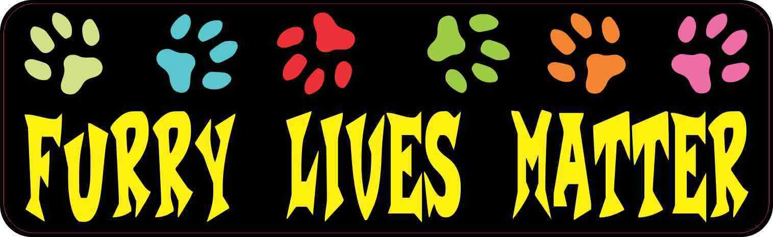 10x3 Furry Lives Matter Magnet Magnetic Pet Cat Dog Animal Car Truck Magnets