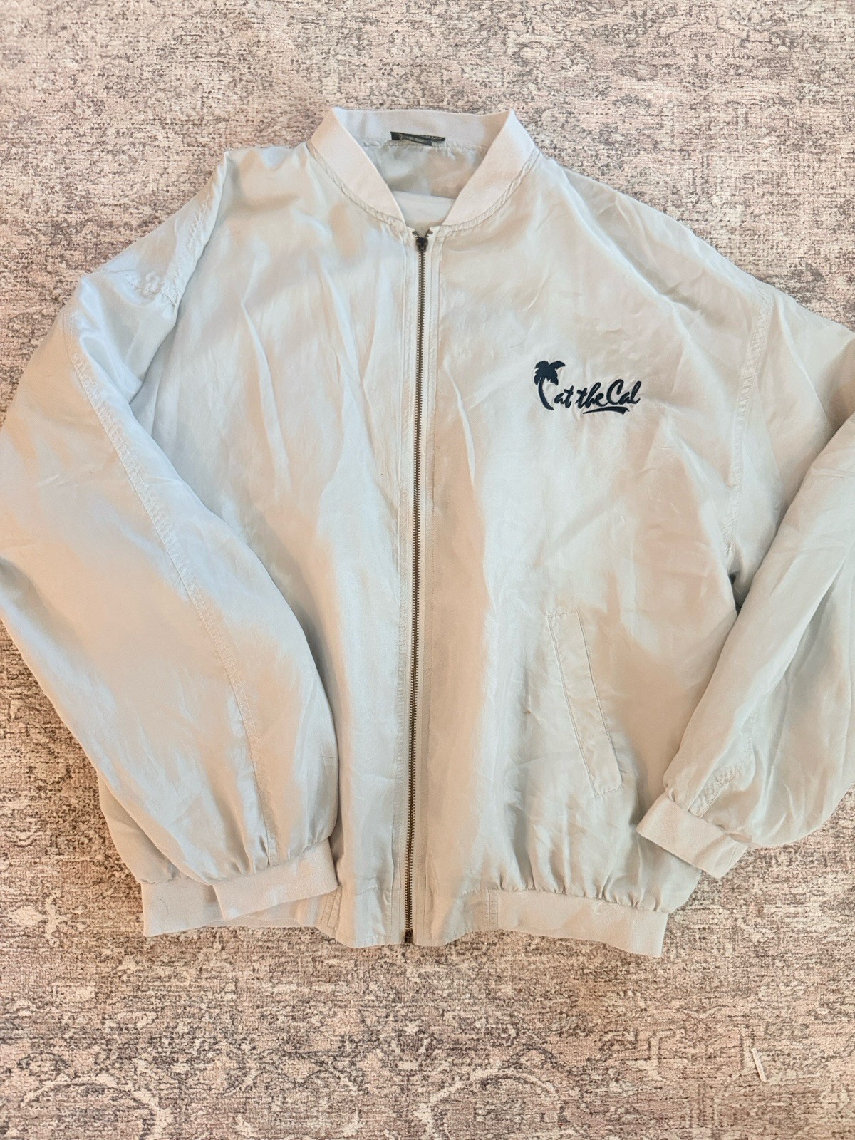 Boyd Gaming The Cal Las Vegas Casino 100% Silk Bomber Jacket NWOT Men’s large