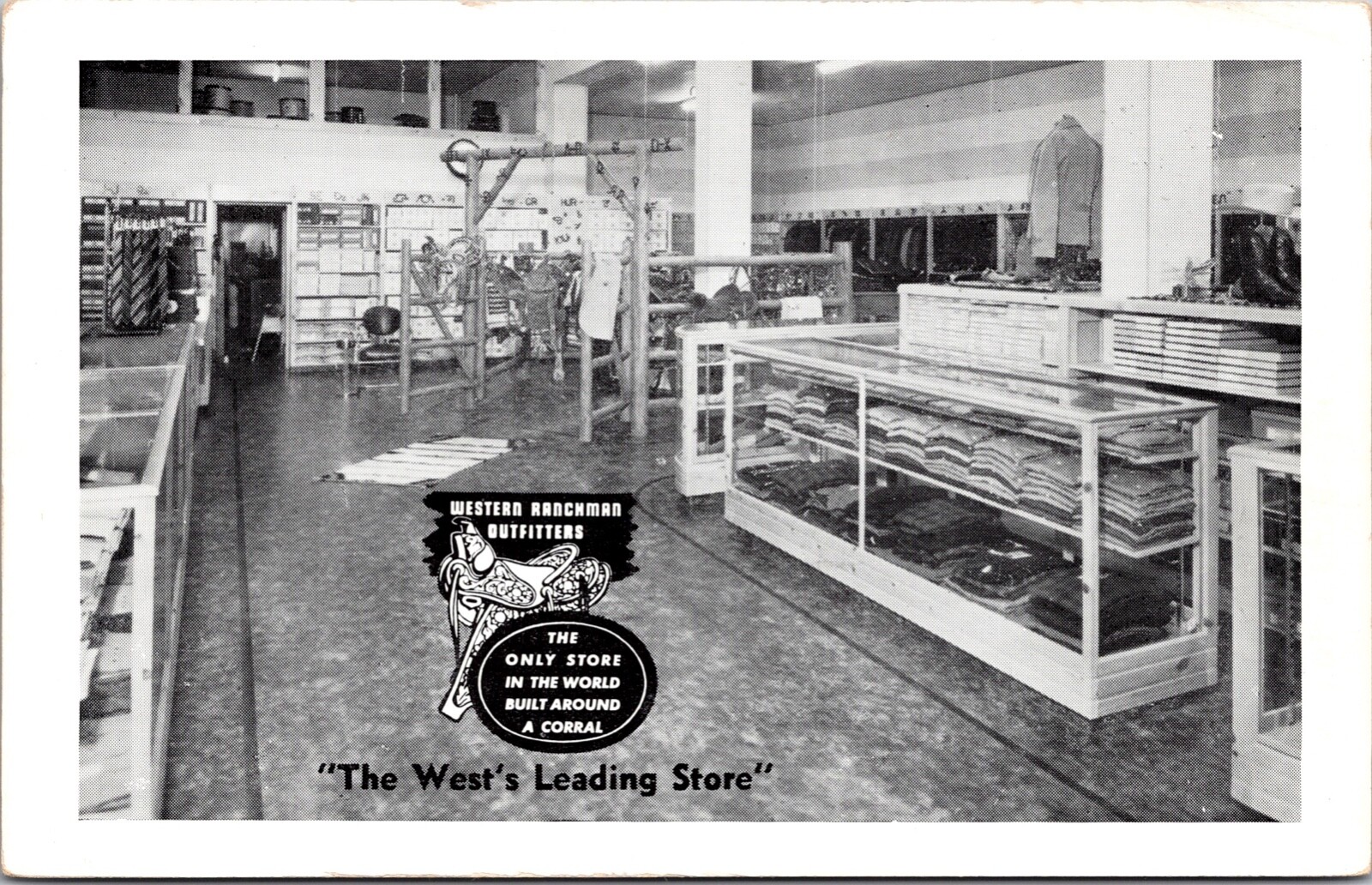 Postcard Western Ranchman Outfitters Store in Cheyenne, Wyoming