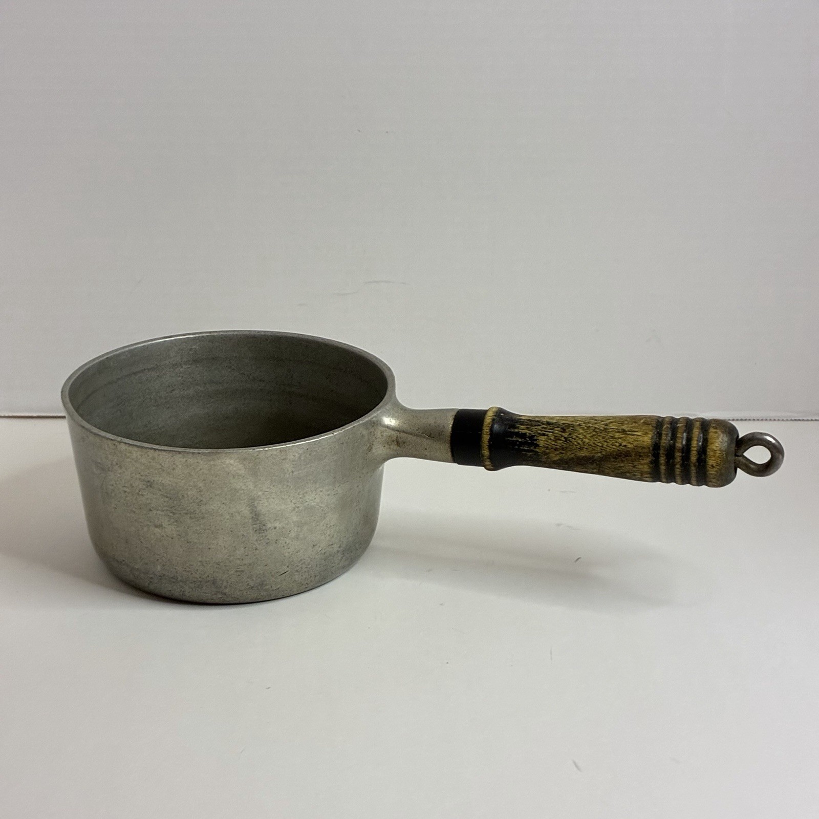 Vintage Household Institute 1 Qt Heavy Aluminum Saucepan Wood Handle No Lid USA