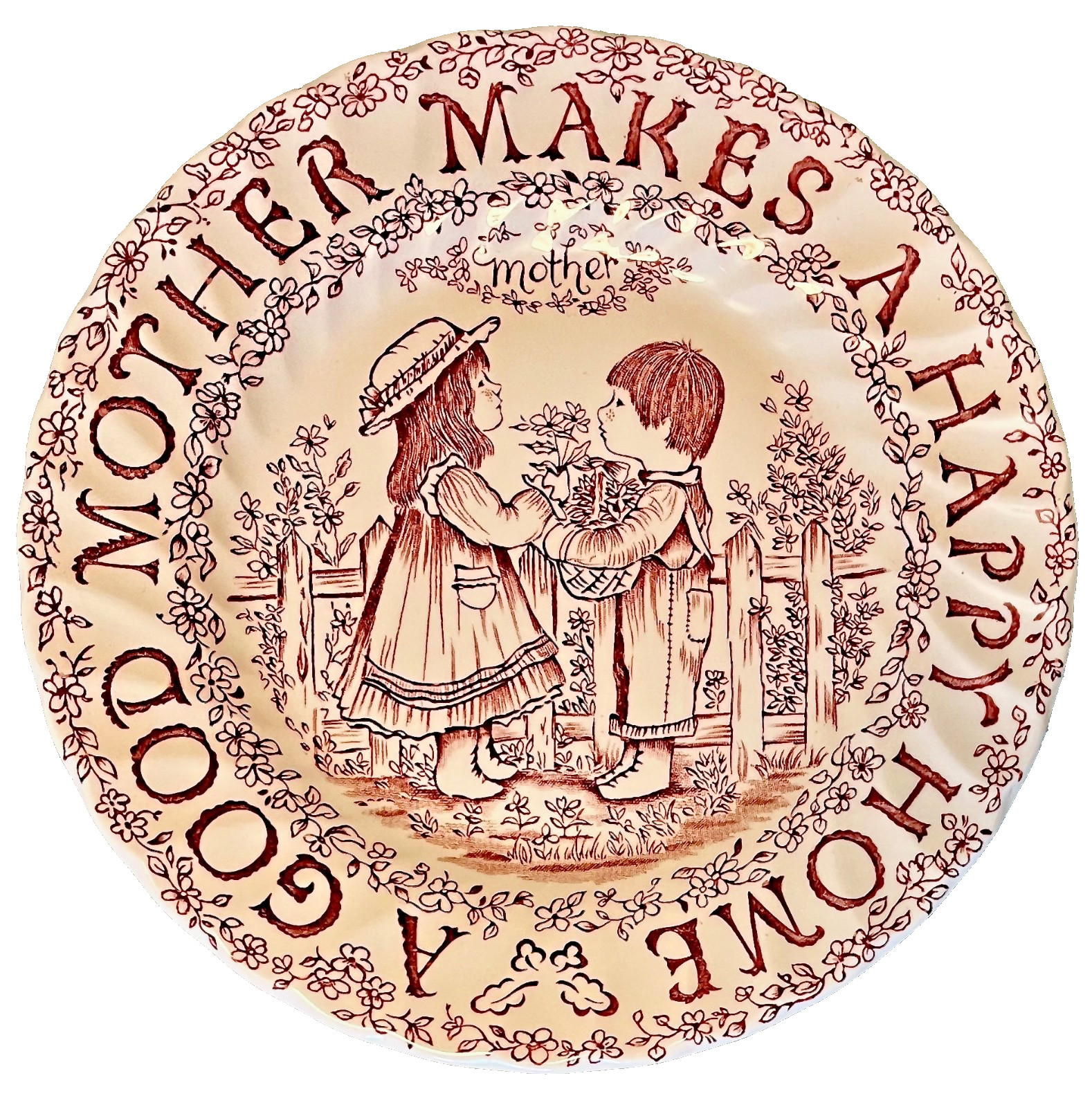 VTG ROYAL CROWNFORD  PLATE MOTHER MAKES A HAPPY HOME  NORMA SHERMAN 9