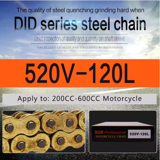 Motorcycle O-Ring Chain Set 428 136L 520 525 530 120L Steel Drive Chain Kit