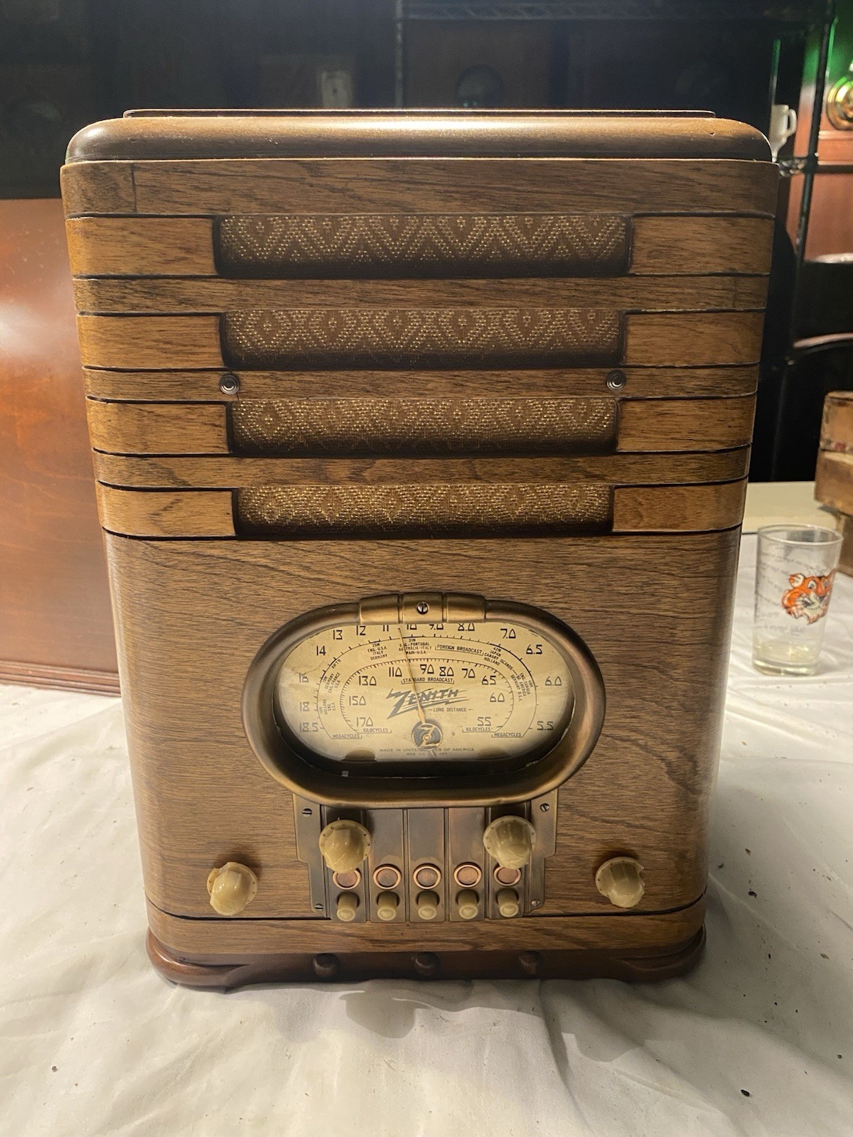 Zenith Vintage Radio Model 5S327 Restored, 1939-WORKS GREAT